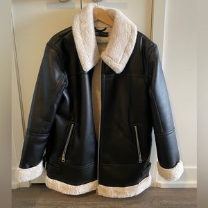 Zara Shearling Fall Coat